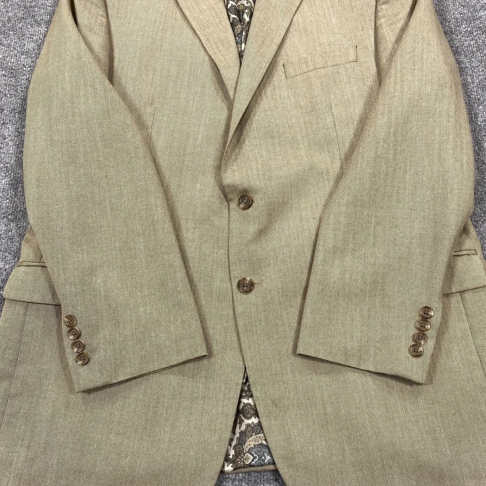 Chaps Blazer Mens 46 Long Beige‎ Poly Rayon Sport Coat Classic Dress Jacket
